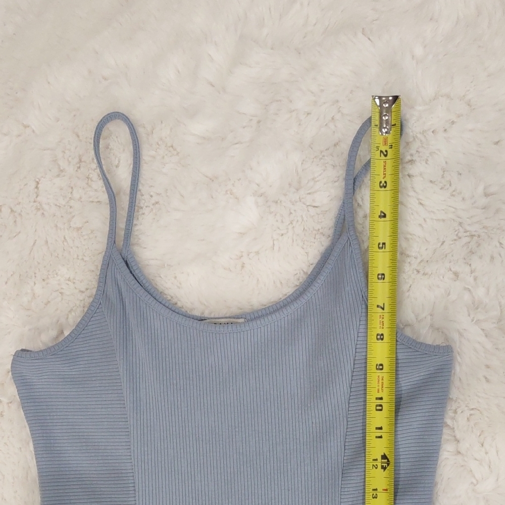 PAPAYA Light Blue Ribbed Mini Dress - Picture 10 of 13